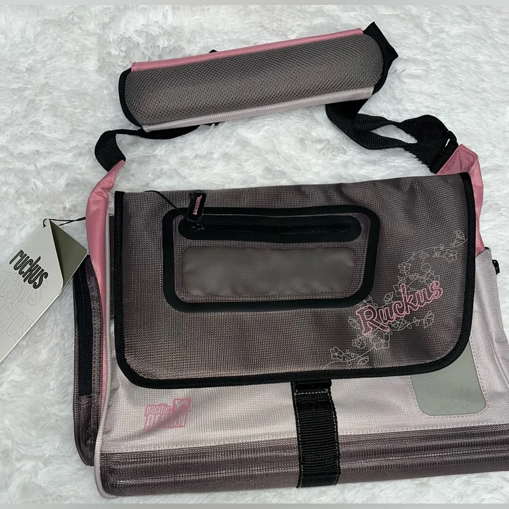 Ruckus Pink and Gray Messenger Bag